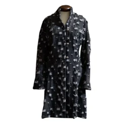 Nicolao Atelier - Denim Coat - Black for Woman - Coat - Made in Italy - Luxury Exclusive Collection - Avvenice