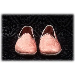 Nicolao Atelier - Furlana Slipper in Velvet - Salmon Pink Woman - Shoe - Made in Italy - Luxury Exclusive Collection - Avvenice