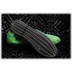 Nicolao Atelier - Furlana Venezia Silk Damask Slipper - Green - Shoe - Made in Italy - Luxury Exclusive Collection - Avvenice