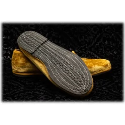 Nicolao Atelier - Furlana Slipper in Silk Velvet - Gold Color Man - Shoe - Made in Italy - Luxury Exclusive Collection - Avvenice