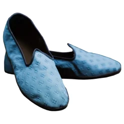 Nicolao Atelier - Furlana Slipper Venezia in Damask - Light Blue - Shoe - Made in Italy - Luxury Exclusive Collection - Avvenice