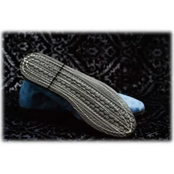 Nicolao Atelier - Furlana Slipper Venezia in Damask - Light Blue - Shoe - Made in Italy - Luxury Exclusive Collection - Avvenice