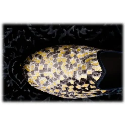 Nicolao Atelier - Furlana Venezia Silk Velvet Slipper - Mosaic - Shoe - Made in Italy - Luxury Exclusive Collection - Avvenice