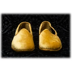 Nicolao Atelier - Furlana Slipper in Silk Velvet - Gold Color Woman - Shoe - Made in Italy - Luxury Exclusive Collection - Avvenice
