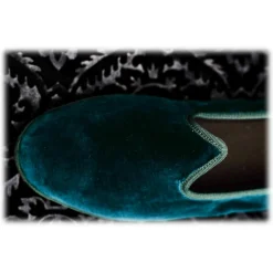 Nicolao Atelier - Furlana Slipper Venezia in Velvet - Ottanio - Shoe - Made in Italy - Luxury Exclusive Collection - Avvenice
