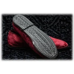 Nicolao Atelier - Furlana Slipper in Damask - Burgundy Color Woman - Shoe - Made in Italy - Luxury Exclusive Collection - Avvenice