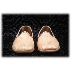 Nicolao Atelier - Furlana Slipper in Damask - Color Apricot Woman - Shoe - Made in Italy - Luxury Exclusive Collection - Avvenice