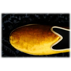Nicolao Atelier - Furlana Venezia Silk Velvet Slipper - Gold - Shoe - Made in Italy - Luxury Exclusive Collection - Avvenice