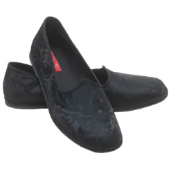 Nicolao Atelier - Furlana Slipper in Damask - Black Color Man - Shoe - Made in Italy - Luxury Exclusive Collection - Avvenice