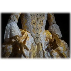 Nicolao Atelier - Lampasso Gold-White Woman Dress - Historical Costume - 1700 - Made in Italy - Luxury Exclusive Collection - Avvenice
