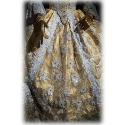 Nicolao Atelier - Lampasso Gold-White Woman Dress - Historical Costume - 1700 - Made in Italy - Luxury Exclusive Collection - Avvenice