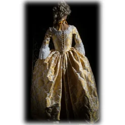 Nicolao Atelier - Lampasso Gold-White Woman Dress - Historical Costume - 1700 - Made in Italy - Luxury Exclusive Collection - Avvenice