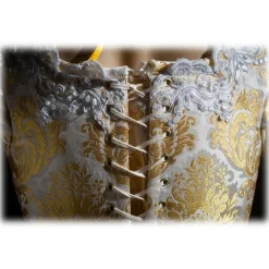 Nicolao Atelier - Lampasso Gold-White Woman Dress - Historical Costume - 1700 - Made in Italy - Luxury Exclusive Collection - Avvenice