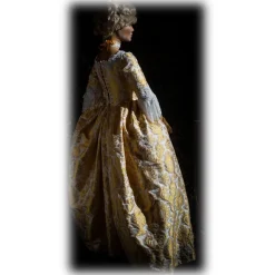 Nicolao Atelier - Lampasso Gold-White Woman Dress - Historical Costume - 1700 - Made in Italy - Luxury Exclusive Collection - Avvenice