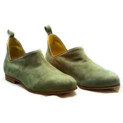 Nicolao Atelier - Man Shoe - Medieval Style Green Olive Color (Suede) - Shoe - Made in Italy - Luxury Exclusive Collection - Avvenice