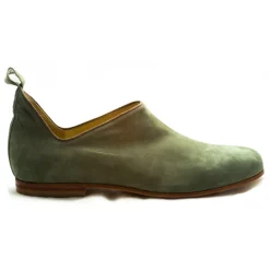 Nicolao Atelier - Man Shoe - Medieval Style Green Olive Color (Suede) - Shoe - Made in Italy - Luxury Exclusive Collection - Avvenice