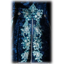 Nicolao Atelier - Midnight Blue Velvet Embossed Suit for Man - Historical Costume - 1700 - Made in Italy - Luxury Exclusive - Avvenice