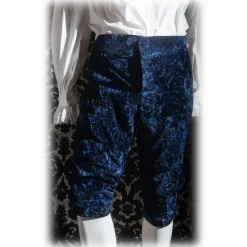 Nicolao Atelier - Midnight Blue Velvet Embossed Suit for Man - Historical Costume - 1700 - Made in Italy - Luxury Exclusive - Avvenice