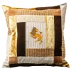 Nicolao Atelier - Patchwork Cushion in Rubelli Fabric - Lion Shade Beige - Pillow - Made in Italy - Luxury Exclusive Collection - Avvenice