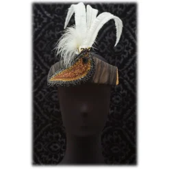 Nicolao Atelier - 30's Headband Hairstyle - Stones and Feathers - Hats - Made in Italy - Luxury Exclusive Collection - Avvenice