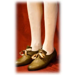 Nicolao Atelier - Shoe '700 - Man Olive Green Color - Shoe - Made in Italy - Luxury Exclusive Collection - Avvenice