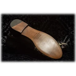 Nicolao Atelier - Silk Slipper Shoe - Black Color with Gold Pattern Woman - Shoe - Made in Italy - Luxury Exclusive Collection - Avvenice