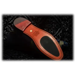 Nicolao Atelier - Silk Velvet Slipper Shoe - Blue Gold Man - Shoe - Made in Italy - Luxury Exclusive Collection - Avvenice