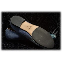 Nicolao Atelier - Silk Velvet Slipper Shoe - Light Blue Woman - Shoe - Made in Italy - Luxury Exclusive Collection - Avvenice