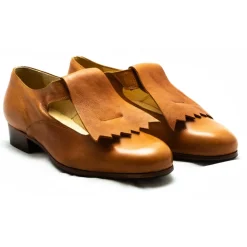 Nicolao Atelier - Slipper Shoe - Man Cognac Color with Fringe - Shoe - Made in Italy - Luxury Exclusive Collection - Avvenice