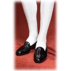 Nicolao Atelier - Slipper Shoe - Man Black Color (Varnish) - Shoe - Made in Italy - Luxury Exclusive Collection - Avvenice