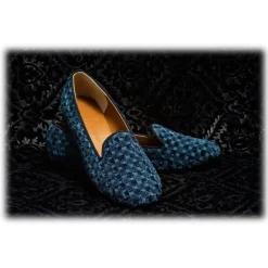 Nicolao Atelier - Velvet Slipper Sock - Light Blue Woman - Shoe - Made in Italy - Luxury Exclusive Collection - Avvenice