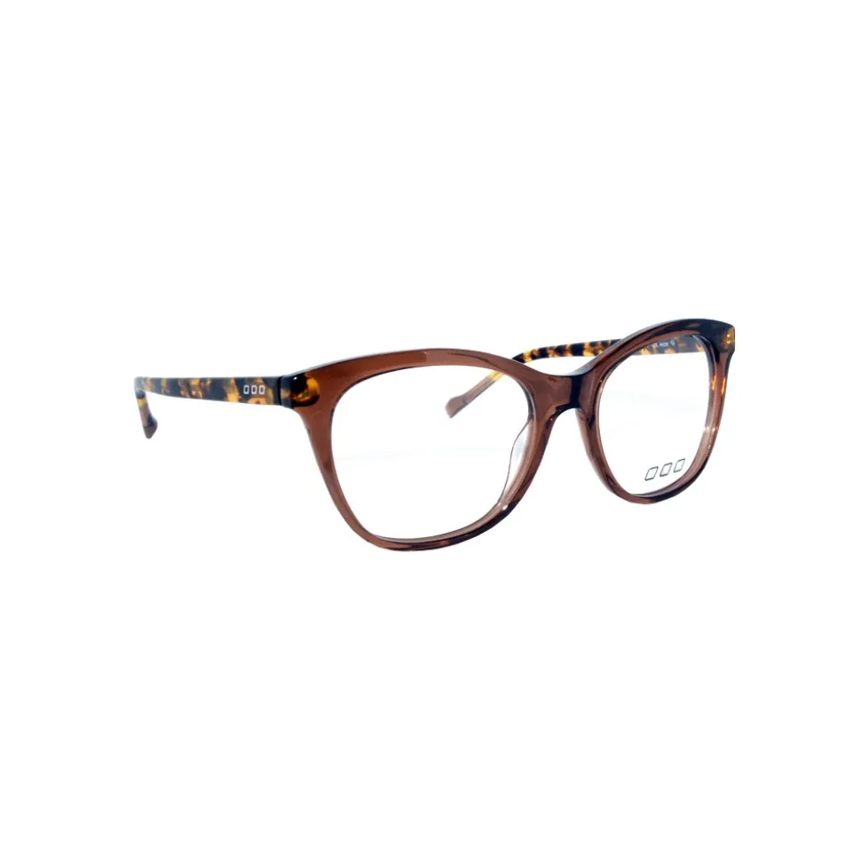No Logo Eyewear - NOL30175 - Brown Transparent with Yellow Havana Gluing - Eyeglasses - Avvenice