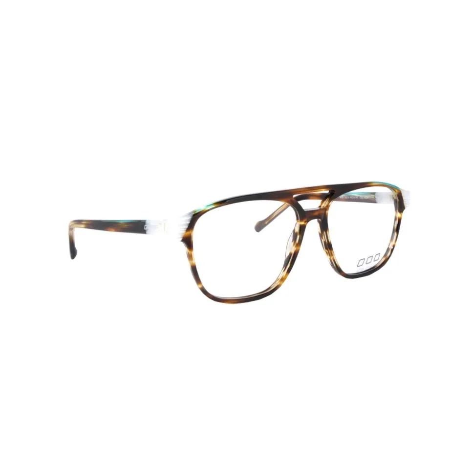 No Logo Eyewear - NOL30218 - Glossy Brown with Green and White Gluing - Eyeglasses - Avvenice