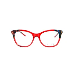 No Logo Eyewear - NOL30175 - Transparent Red with Red and Blue Gluing - Eyeglasses - Avvenice