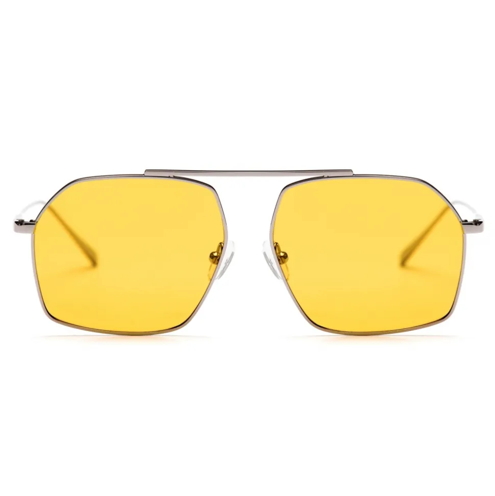 No Logo Eyewear - NOL18066 Sun - Yellow and Silver - Sunglasses - Avvenice