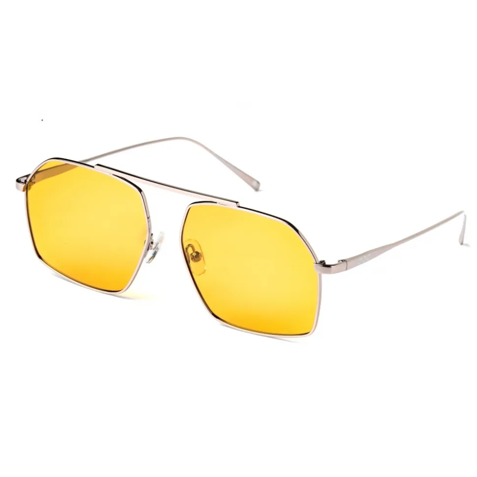 No Logo Eyewear - NOL18066 Sun - Yellow and Silver - Sunglasses - Avvenice