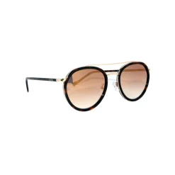 No Logo Eyewear - NOL09954 Sun - Glossy Havana and Shiny Gold - Sunglasses - Avvenice