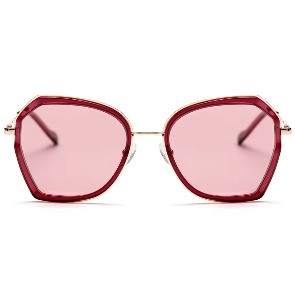 No Logo Eyewear - NOL19007 Sun - Pink and Bordeaux - Sunglasses - Avvenice