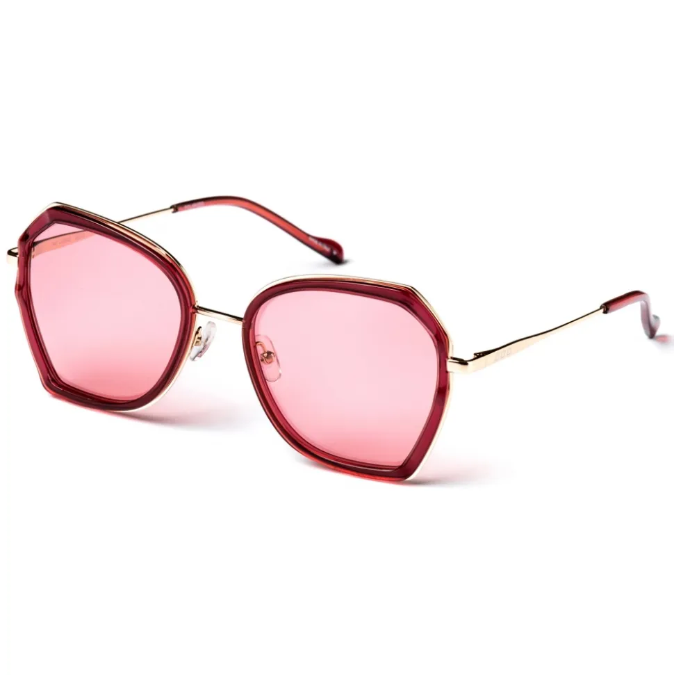 No Logo Eyewear - NOL19007 Sun - Pink and Bordeaux - Sunglasses - Avvenice