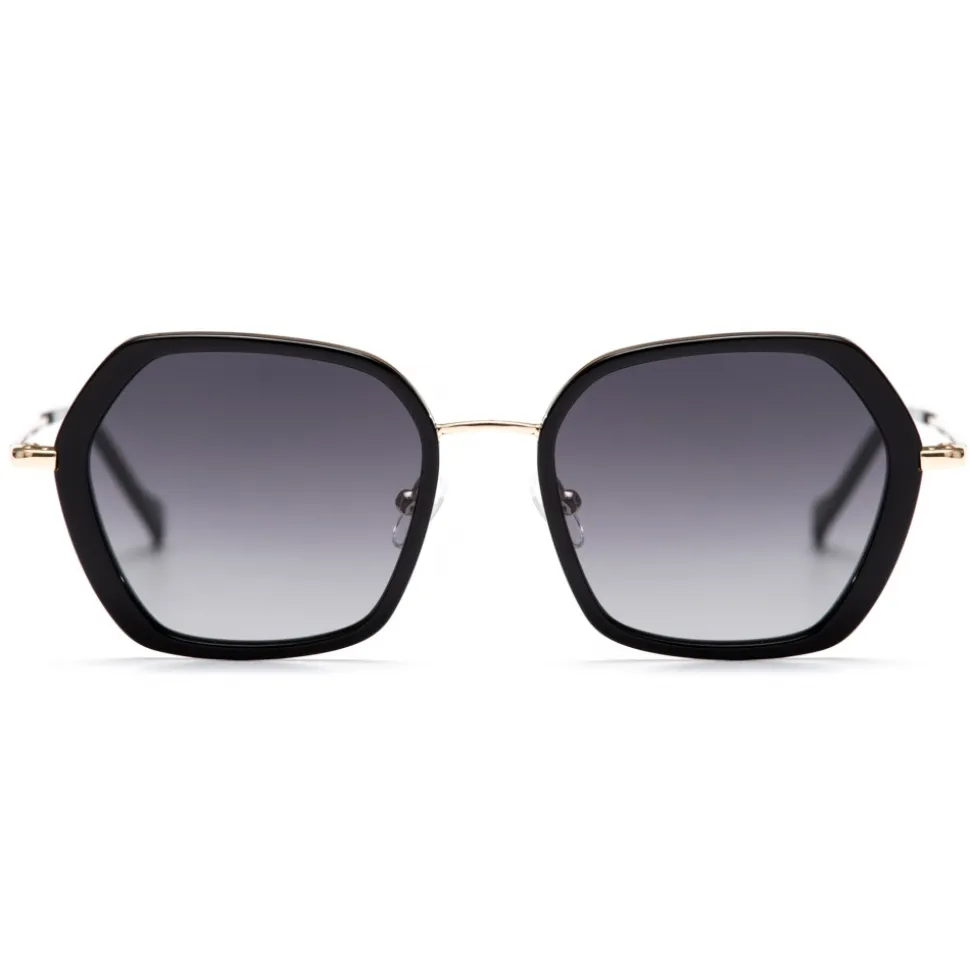 No Logo Eyewear - NOL81033 Sun - Black and Gold - Sunglasses - Avvenice