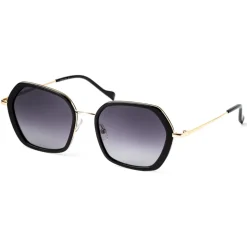 No Logo Eyewear - NOL81033 Sun - Black and Gold - Sunglasses - Avvenice