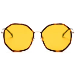 No Logo Eyewear - NOL18057 Sun - Havana and Gold -  Sunglasses - Avvenice