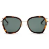 No Logo Eyewear - NOL19007 Sun - Dark Green and Havana -  Sunglasses - Avvenice