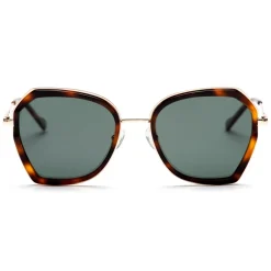 No Logo Eyewear - NOL19007 Sun - Dark Green and Havana -  Sunglasses - Avvenice