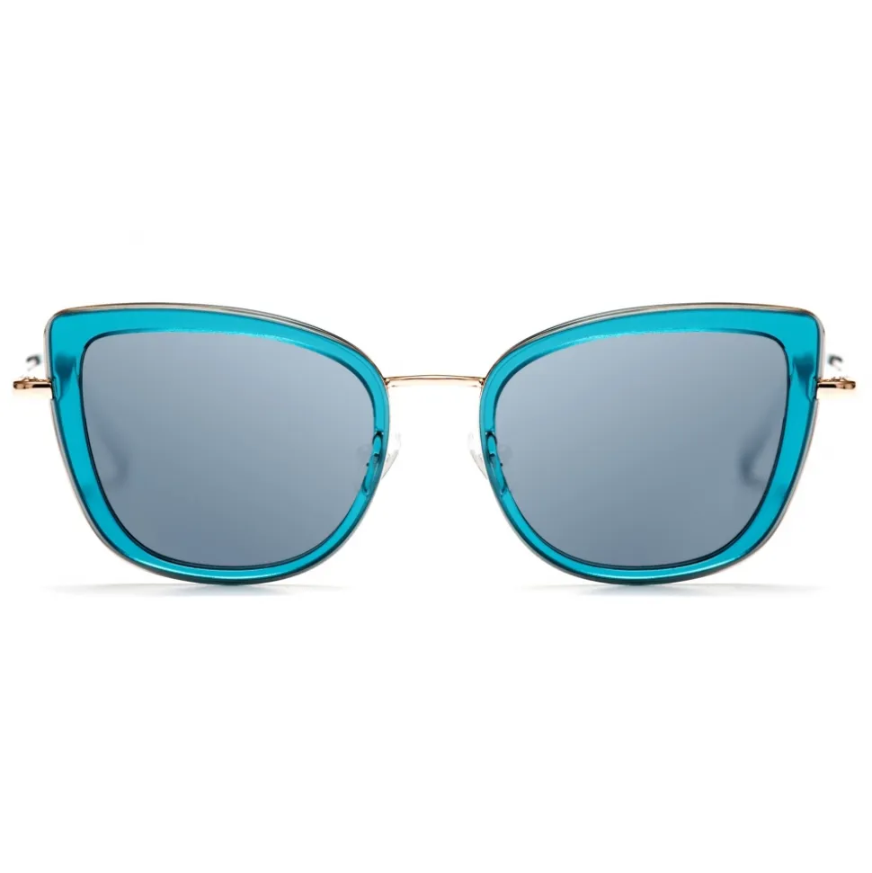 No Logo Eyewear - NOL81034 Sun - Light Blue and Gold - Sunglasses - Avvenice