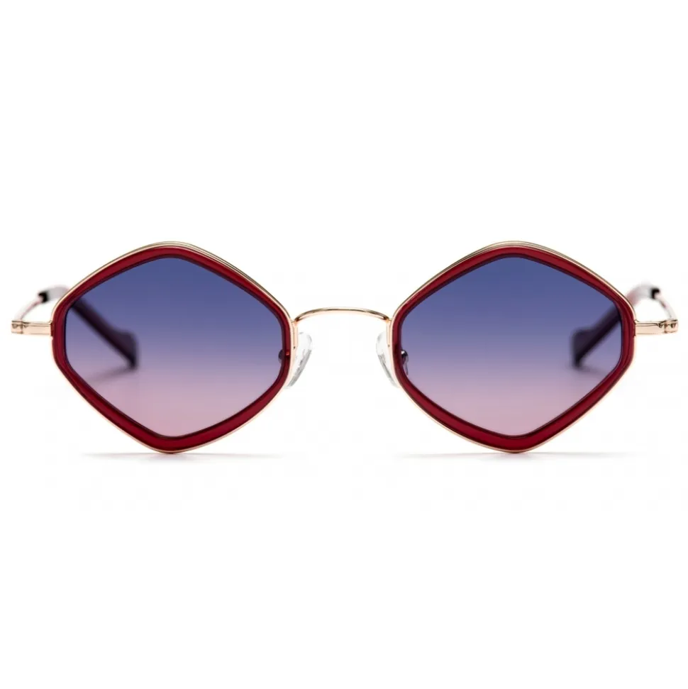 No Logo Eyewear - NOL19012 Sun - Violet and Bordeaux - Sunglasses - Avvenice