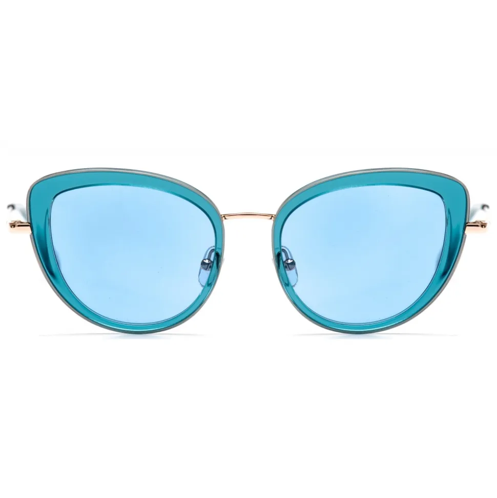 No Logo Eyewear - NOL81035 Sun - Light Blue and Gold - Sunglasses - Avvenice