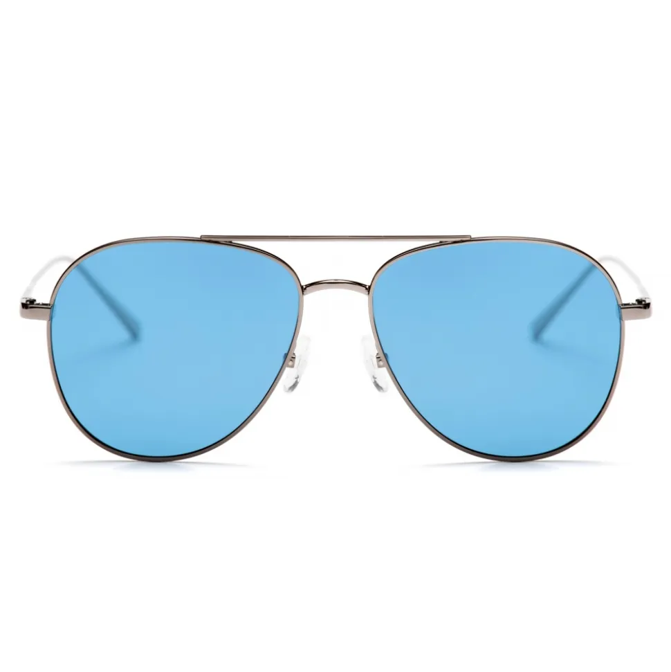 No Logo Eyewear - NOL18017 Sun - Light Blue and Gunmetal - Sunglasses - Avvenice