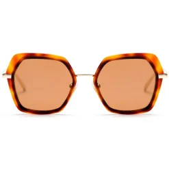 No Logo Eyewear - NOL81030 Sun - Havana and Gold -  Sunglasses - Avvenice