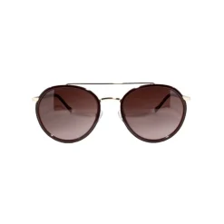 No Logo Eyewear - NOL09954 Sun - Dark Brown Transparent and Glossy Gold - Sunglasses - Avvenice